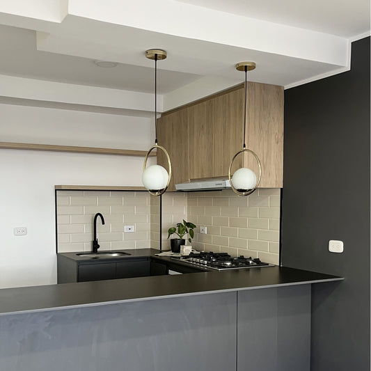 Lámpara descolgada aro